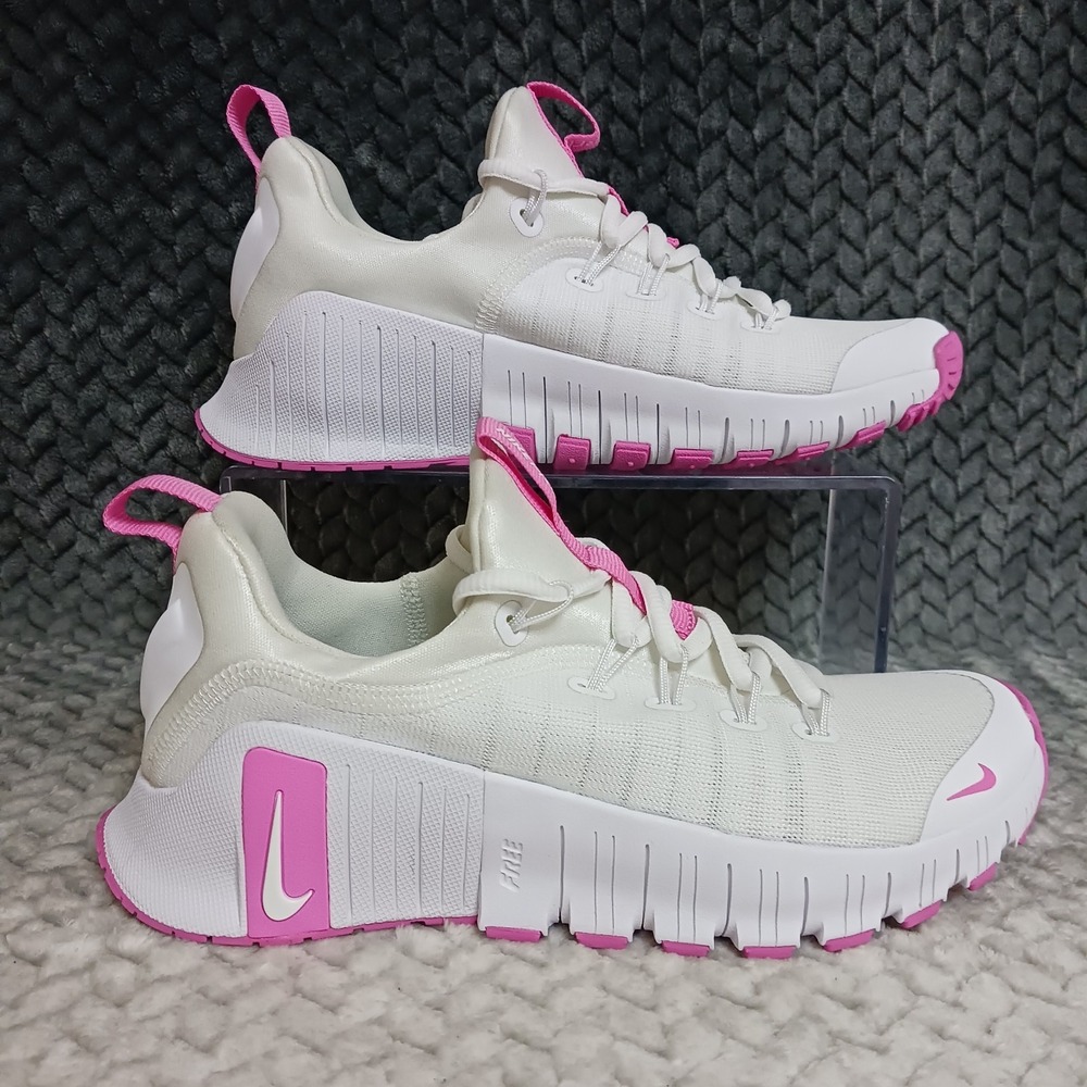 Nike Free Metcon 6 White Playful Pink Women's Workout Training Shoes Size 6